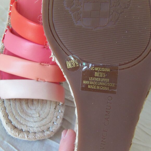 New Vince Camuto Molisana Wedge Espadrille Sandals sz 8 - Picture 13 of 15